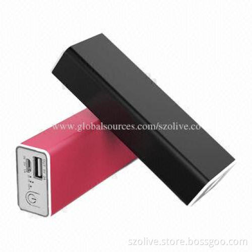 Aluminum Case Battery Power Banks with Hand Warmer, 5V 2,000mA Output